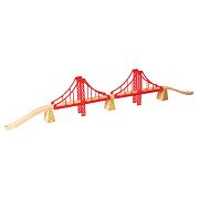 Bigjigs Wooden Rails - Double Suspension Bridge, 7-tlg.