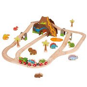 Bigjigs Dino-Zugset aus Holz, 49dlg.