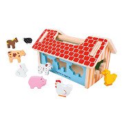 Bigjigs Sortierbox in Farmform aus Holz