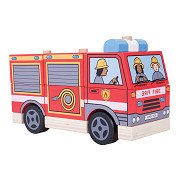 Houten Stapelspel Brandweerwagen