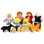 Bigjigs Puppenhaus-Familie aus Holz