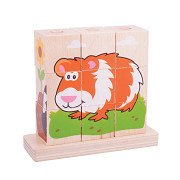 Bigjigs Puzzle en blocs de bois pour animaux de compagnie, 10 pcs.