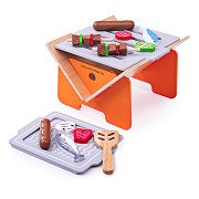 Barbecue en bois Bigjigs avec accessoires, 10 pcs.