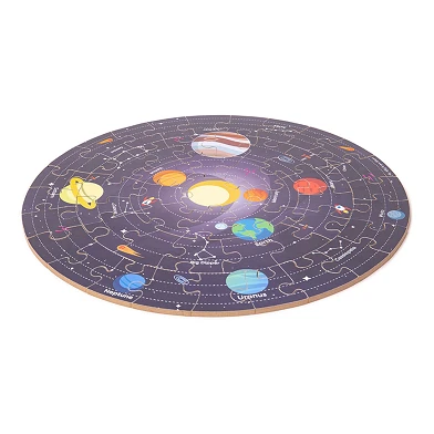 Bigjigs Puzzle de Sol Système Solaire Rond, 39 cm