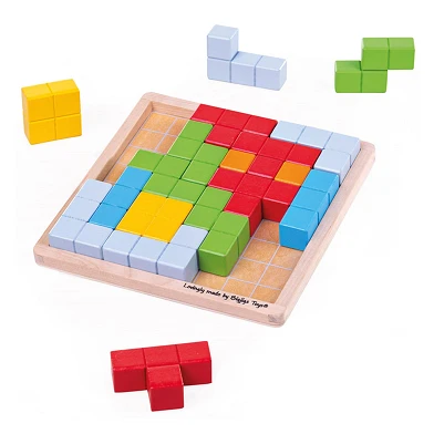 Modèles de puzzle en blocs de bois Bigjigs