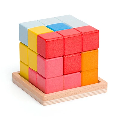Bigjigs Houten Lock-a-Cube Kubuspuzzel