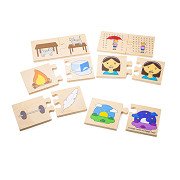 Bigjigs Holzpuzzle Gegensätze, 32tlg.