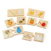 Bigjigs Holzpuzzle Dinge, die zusammengehören, 32 Teile.