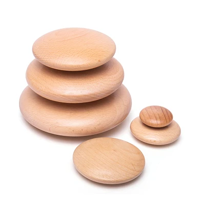 Bigjigs Balance-Spiel mit Kieselsteinen aus Holz
