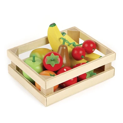 Fruits en bois Tidlo dans une caisse