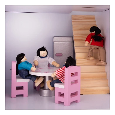 Tidlo Puppenhausmöbel aus Holz, Küche, 9-teilig.