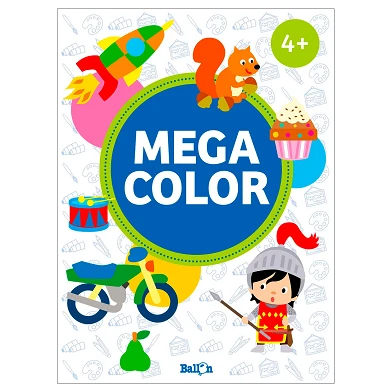 Livre de coloriage Mega Color Bleu 4+