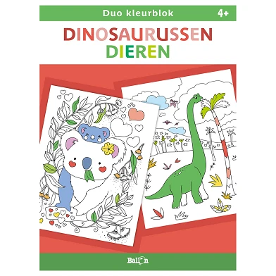 Duo-Farbblöcke – Dinosaurier und Tiere