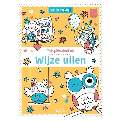 Mein glitzerndes Malbuch „Wise Owls“.