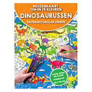 Riesige Karte zum Ausmalen von Dinosauriern