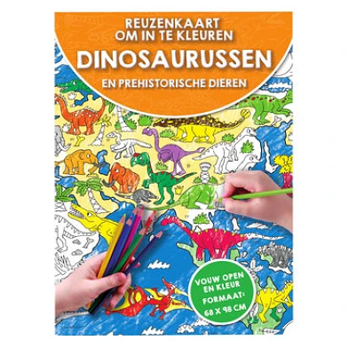 Carte géante pour colorier les Dinosaures