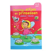 Plak en Kleur Beeldige Elfjes en Prinsessen, 4-6 jaar