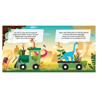 Buch- und Puzzle-Dino-Zug