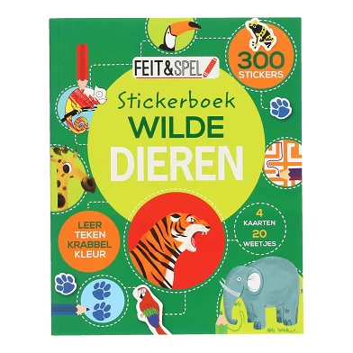 Feit & Spel - Wilde Dieren Stickerboek