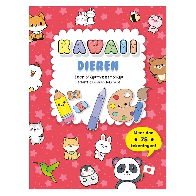 Kawaii-Tiere lernen Schritt für Schritt das Zeichnen