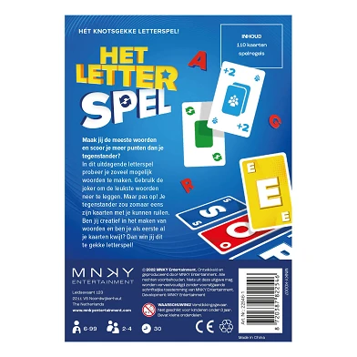 Mnky - Jeu de cartes de jeu de lettres