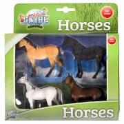 Kids Globe Pferde, 4tlg. 1:32