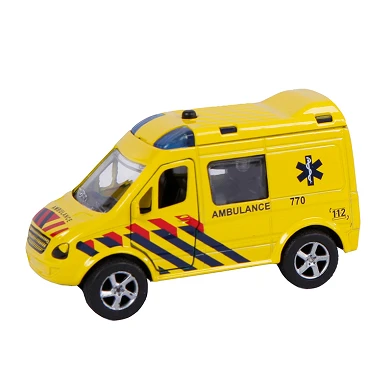 2- Play Die-cast Pull Back Ambulance NL Light and Sound