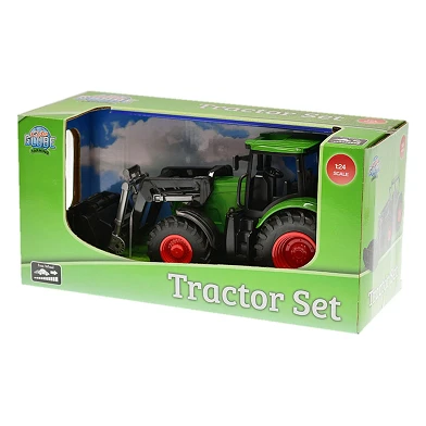 Kids Globe Traktor mit Frontlader – Grün