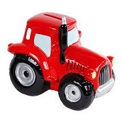 Tirelire Kids Globe Poterie Tracteur Rouge
