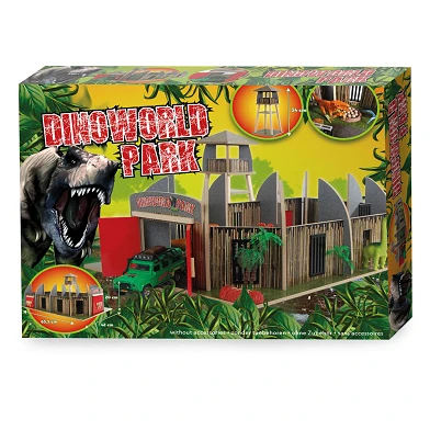 Dinoworld Holz-Dinosaurierpark mit Aussichtsturm-Spielset