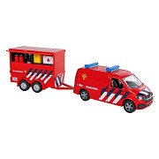 Kids Globe VW Transporter Feuerwehr mit Anhänger