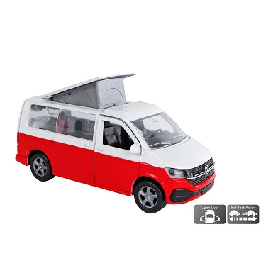 Kids Globe VW Transporter Camper Druckguss- Pull back, 13,5 cm