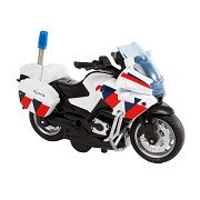 2-Play Polizeimotorrad NL aus Druckguss mit Licht und Ton, 13 cm