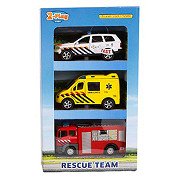 2- Play Die-Cast Emergency Service Vehicles NL mit Licht und Sound
