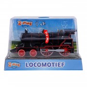 Locomotive moulée sous pression à 2 jeux avec lumière et son, 14 cm