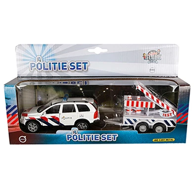 Kids Globe Polizei-Volvo XC90 aus Druckguss mit Arrow Truck NL