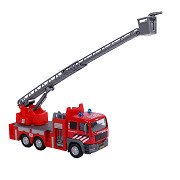 Kids Globe Camion échelle de pompiers moulé sous pression NL, 16 cm