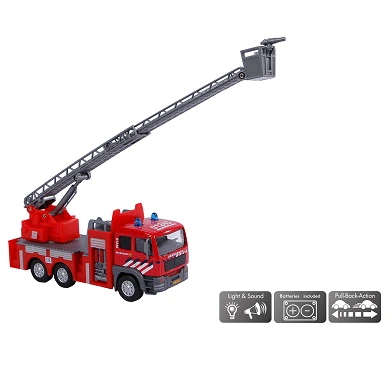 Kids Globe Camion échelle de pompiers moulé sous pression NL, 16 cm