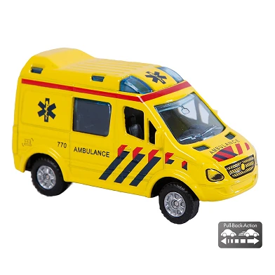 Kids Globe Ambulance NL moulé sous pression, 8 cm