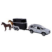 Kinderglobus Die-Cast Volvo XC90 mit Pferdeanhänger, Kids Globe