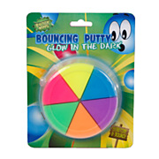 Glow in the Dark Bouncing Putty, 6 Farben