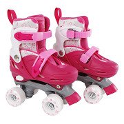 Street Rider Rollschuhe Rosa verstellbar, Größe 31-34