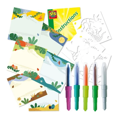 SES Blow Airbrush Pens – Dinos magischer Farbwechsel