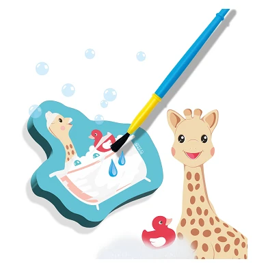 SES Sophie La Giraffe Färben mit Wasser im Bad