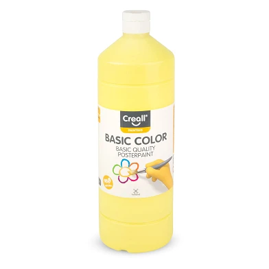 Peinture scolaire Creall jaune clair, 1 litre