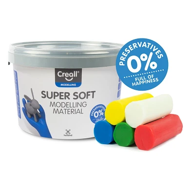 Creall Supersoft Clay 5 Farben, 1750gr.
