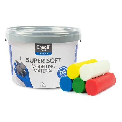 Creall Supersoft Clay 5 couleurs, 1750gr.
