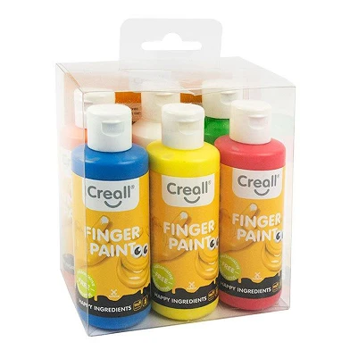 Creall Fingerfarbe, konservierungsfrei, 6x80ml