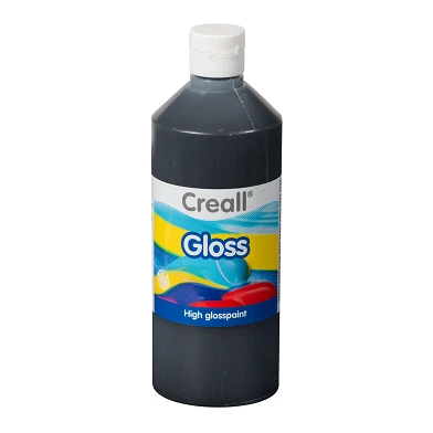 Creall Gloss Peinture Brillante Noir, 500 ml