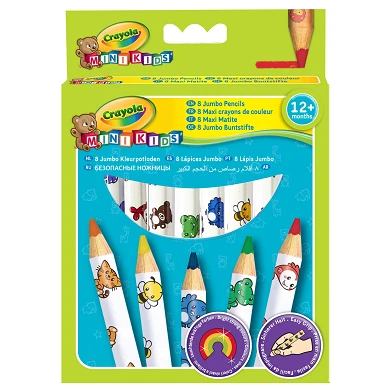 Crayola Mini Kids - Crayons de couleur épais, 8 pcs.